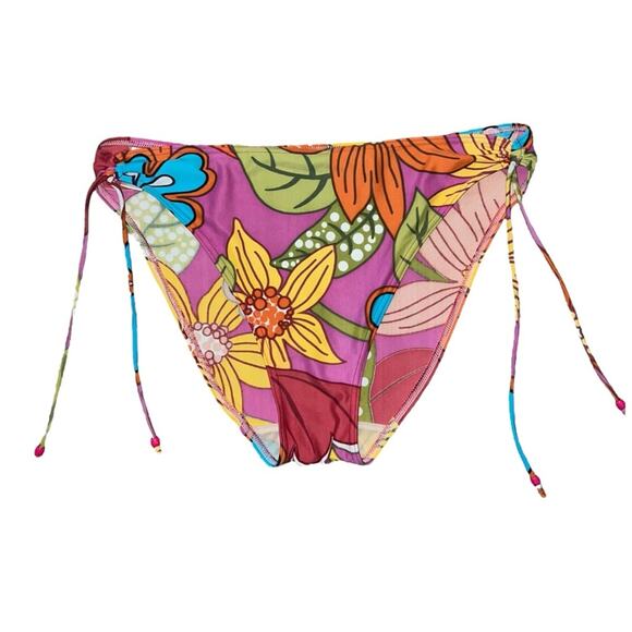 AUTH VTG Christian Dior Retro Floral Print Colorful Bikini Swimsuit Set - Picture 13 of 16